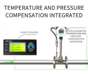 Le débitmètre Vortex connecté à bride est facile à installer et peut mesurer une variété de fluides tels que la vapeur liquide et le gaz.